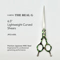 GARING 6.5” Lightweight Curved Pet Grooming Shears 15°