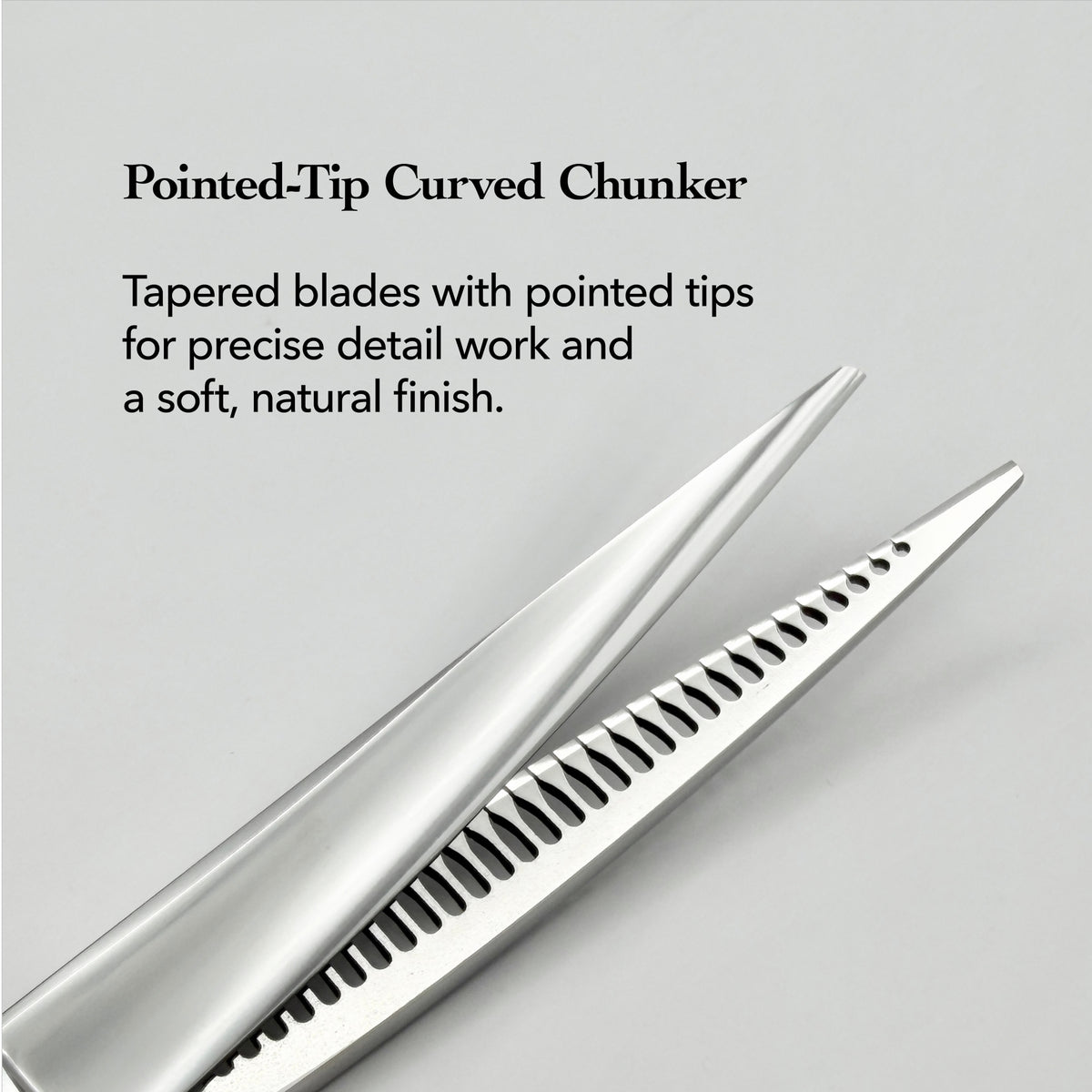 GARING 7.25” Pointed-Tip Curved Chunker Pet Grooming Shears