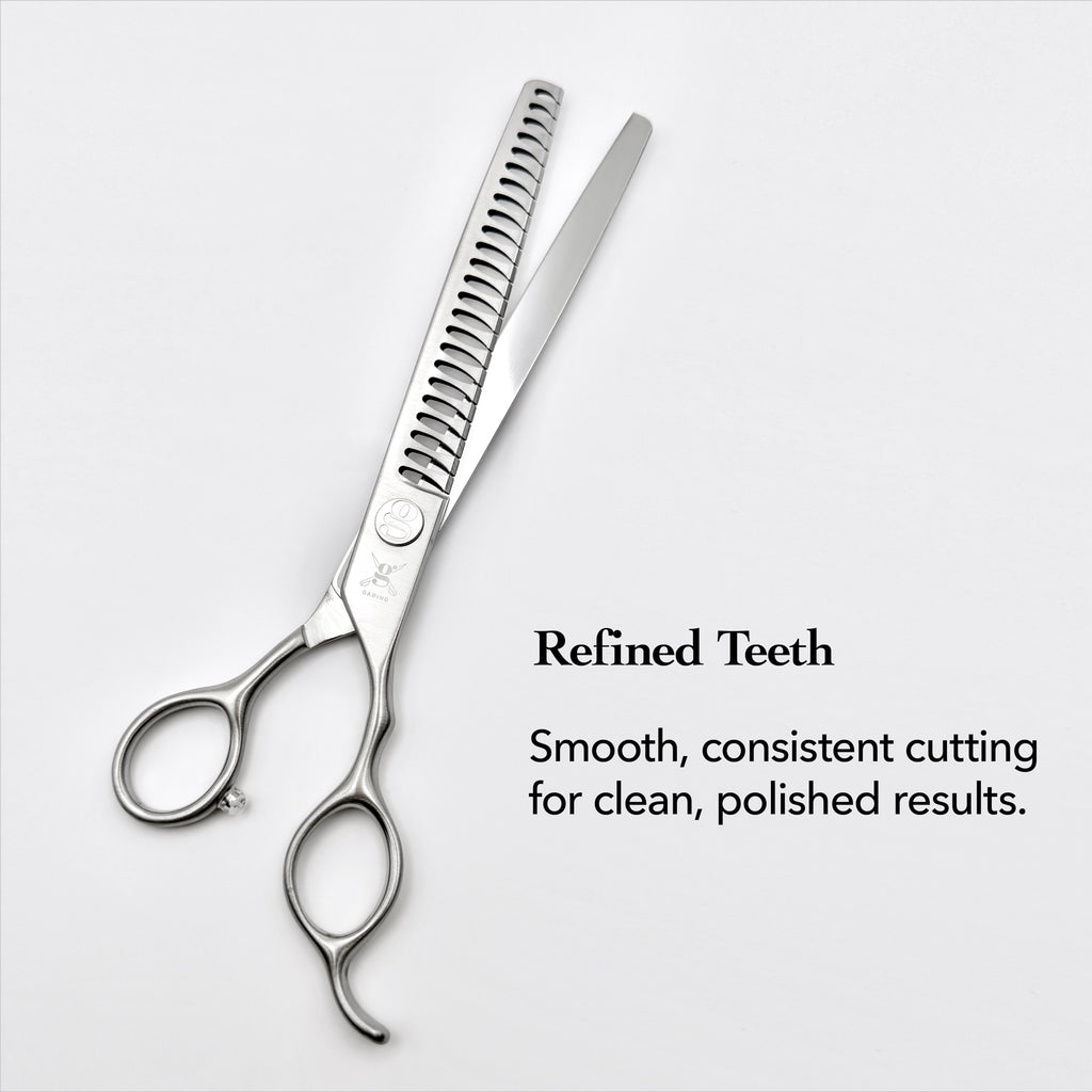 GARING 7.5” 24-Tooth Straight Chunker Pet Grooming Shears