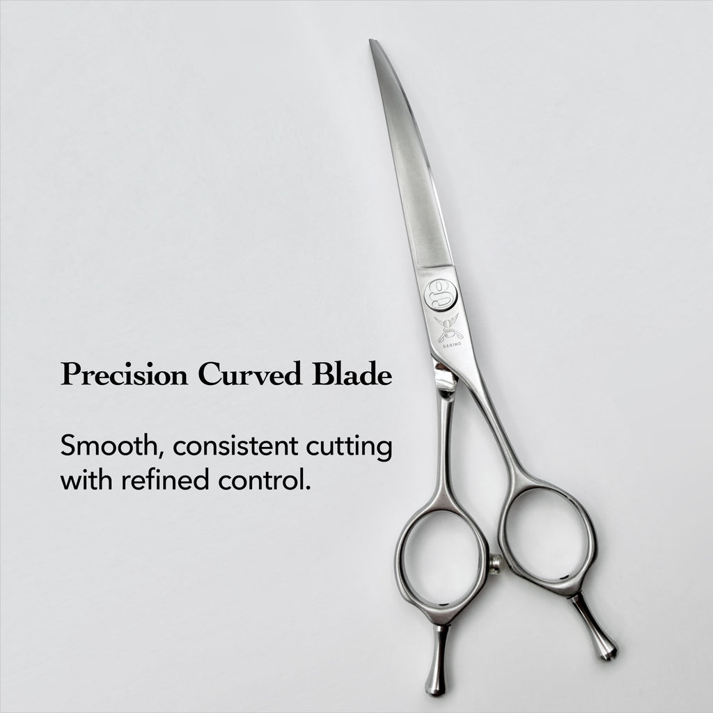 GARING 7” Power Curved Pet Grooming Shears 15°