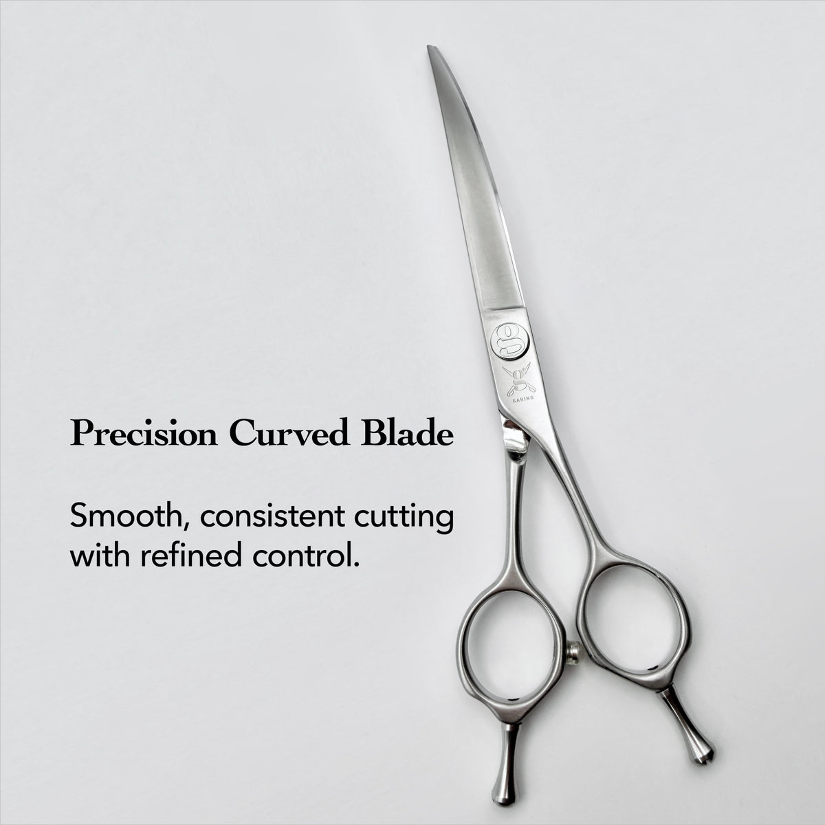 GARING 7” Power Curved Pet Grooming Shears 15°
