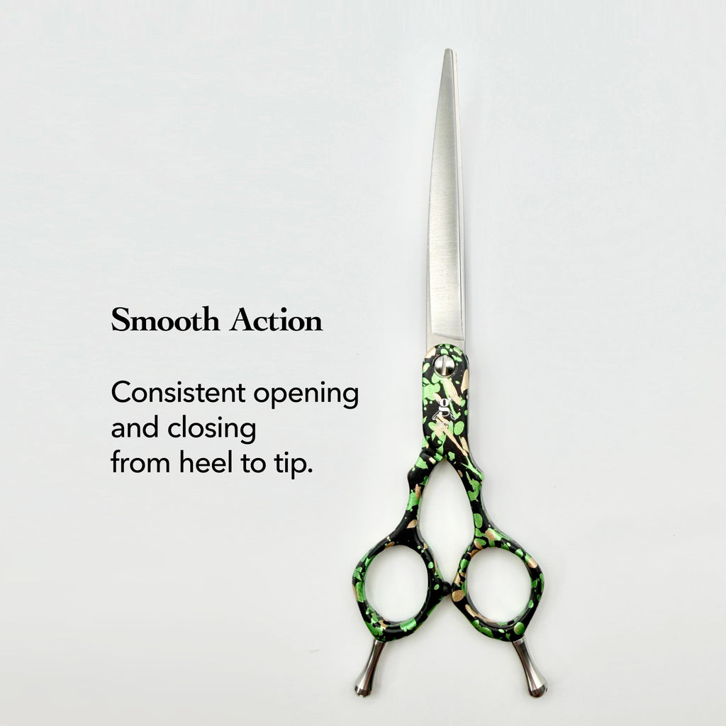 GARING 6.5” Lightweight Curved Pet Grooming Shears 15°