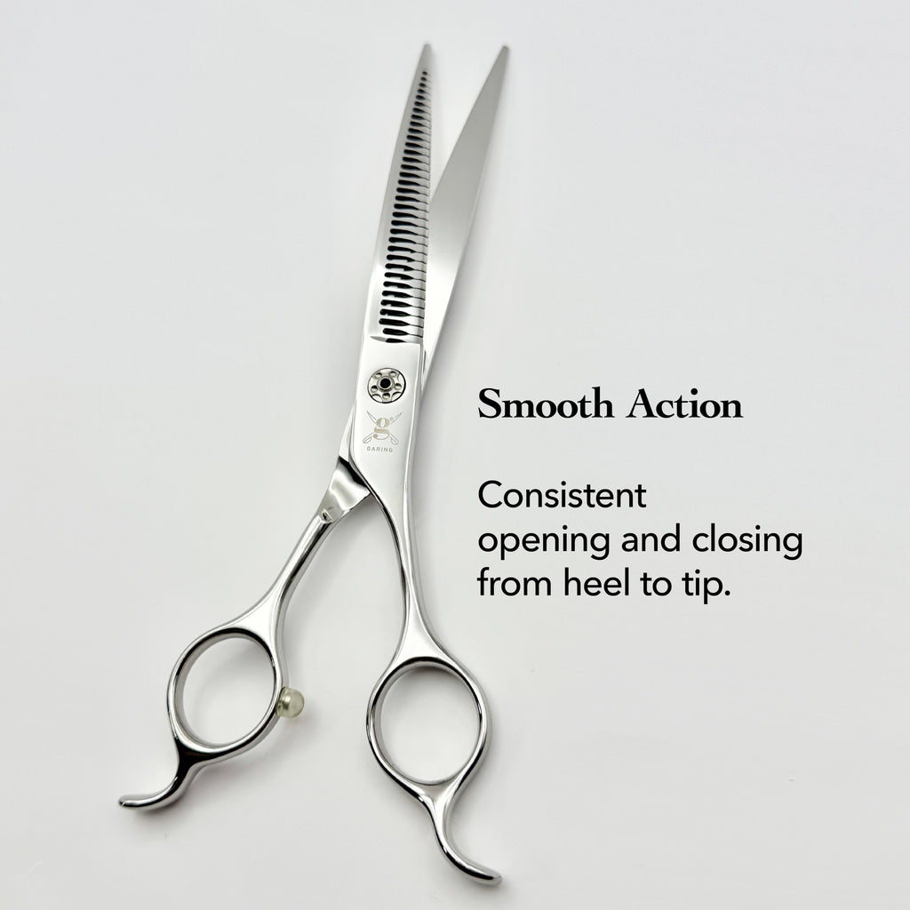 GARING 7.25” Pointed-Tip Curved Chunker Pet Grooming Shears