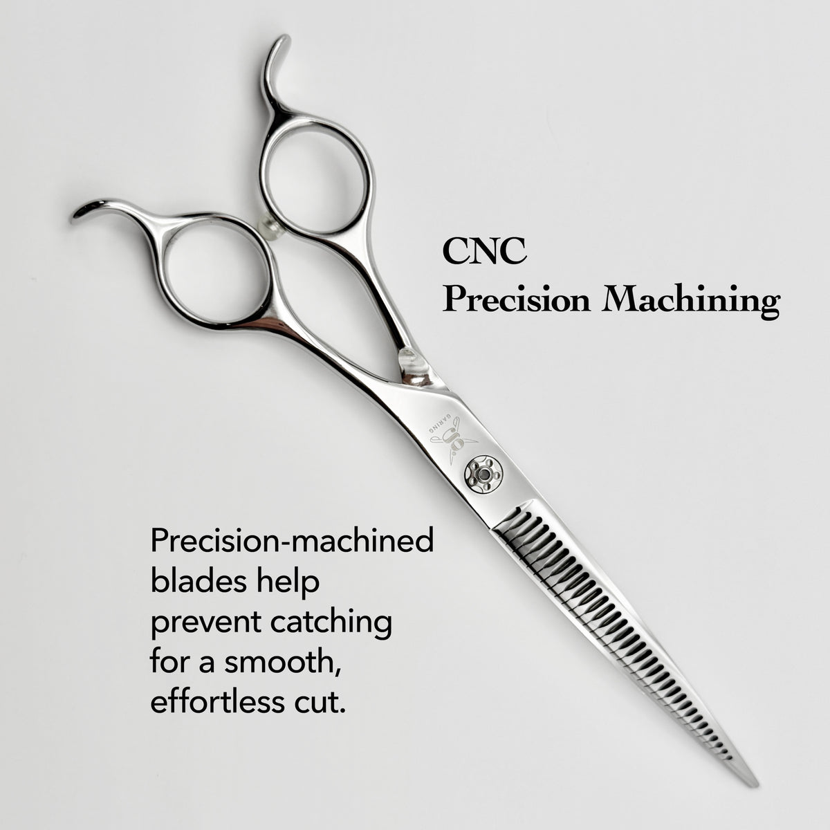 GARING 7.25” Pointed-Tip Curved Chunker Pet Grooming Shears