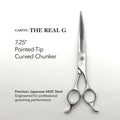 GARING 7.25” Pointed-Tip Curved Chunker Pet Grooming Shears