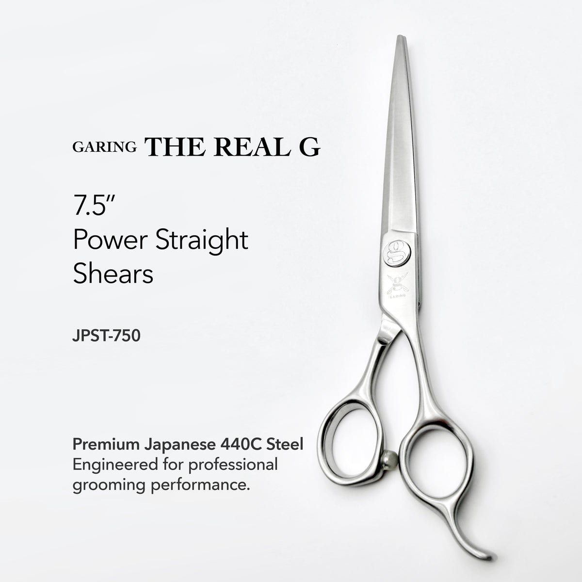 GARING 7.5” Power Straight Pet Grooming Shears