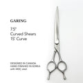 GARING 7.5” Curved Pet Grooming Shears 15°