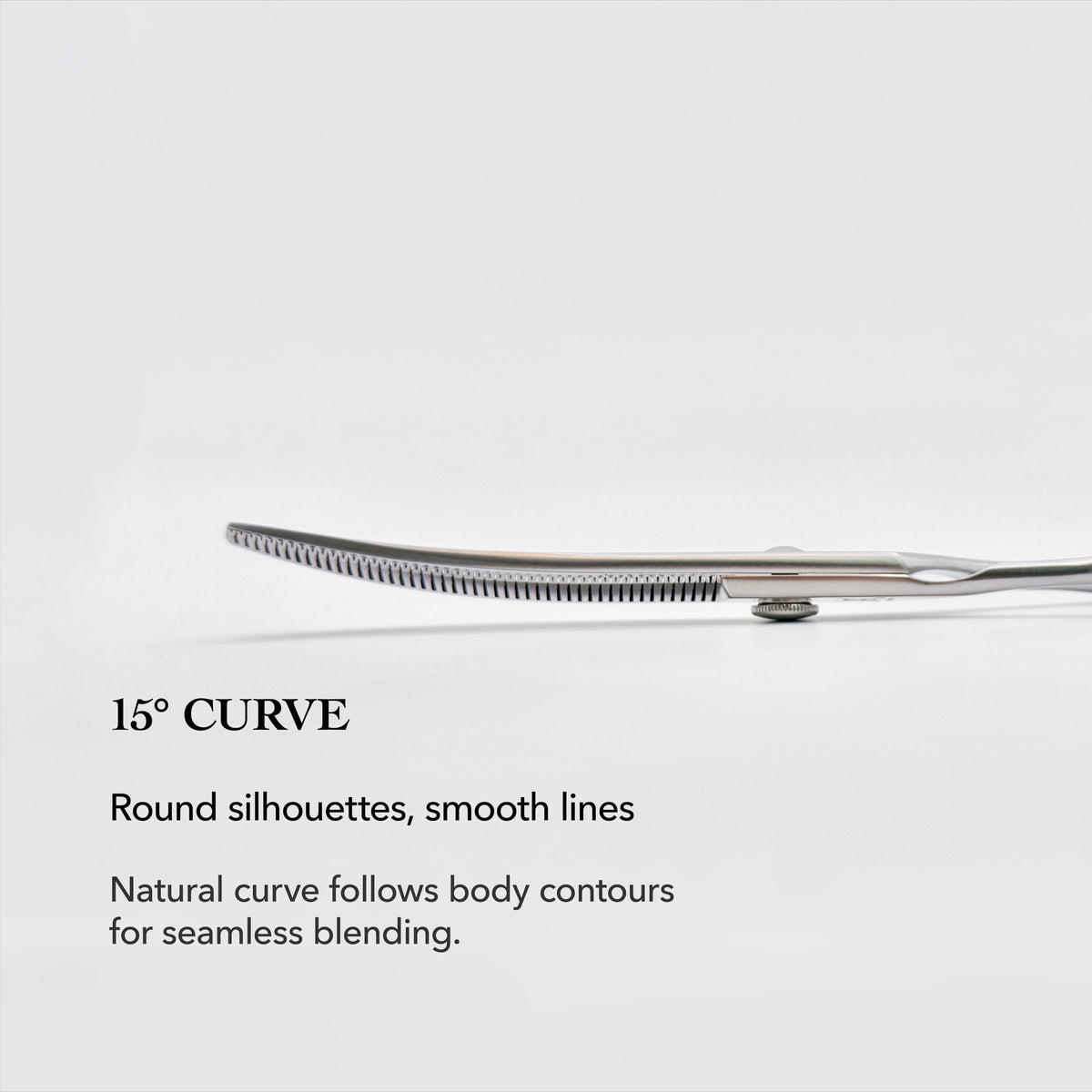 GARING 6.5” 44-Tooth Pointed-Tip Curved Thinning Pet Grooming Shears 15°