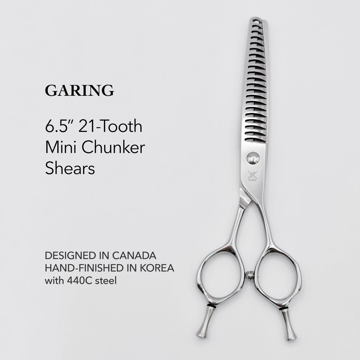 GARING 6.5” 21-Tooth Mini Chunker Pet Grooming Shears