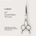 GARING 6.5” Curved Pet Grooming Shears 15°