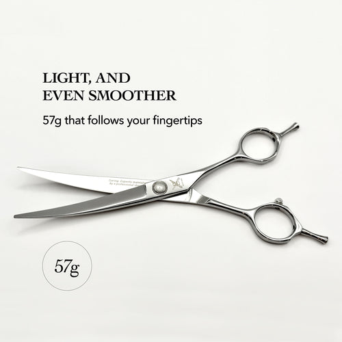 GARING 6.5” Curved Pet Grooming Shears 15°