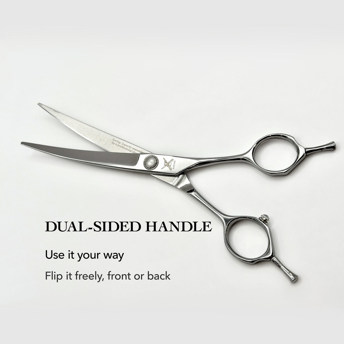 GARING 6.5” Curved Pet Grooming Shears 15°