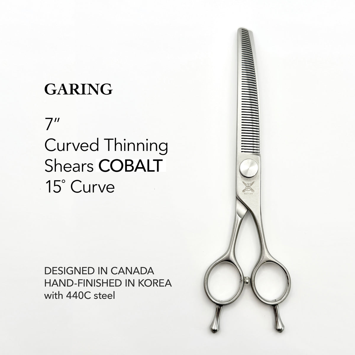 GARING 7” Curved Thinning Pet Grooming Shears 15°