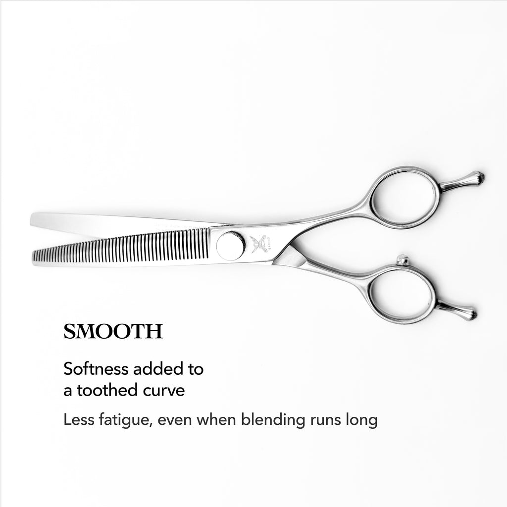 GARING 7” Curved Thinning Pet Grooming Shears 15°