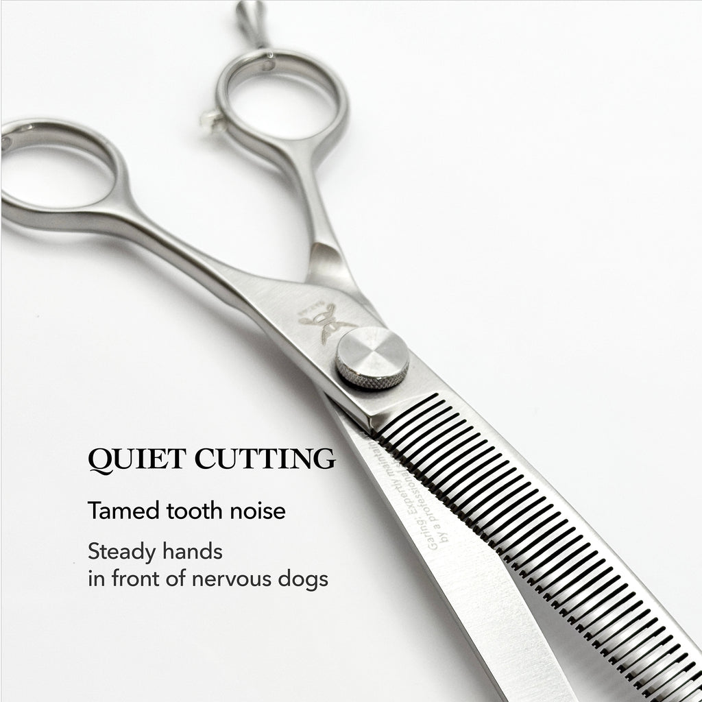 GARING 7” Curved Thinning Pet Grooming Shears 15°