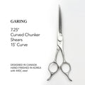 GARING 7.25” Curved Chunker Pet Grooming Shears 15°