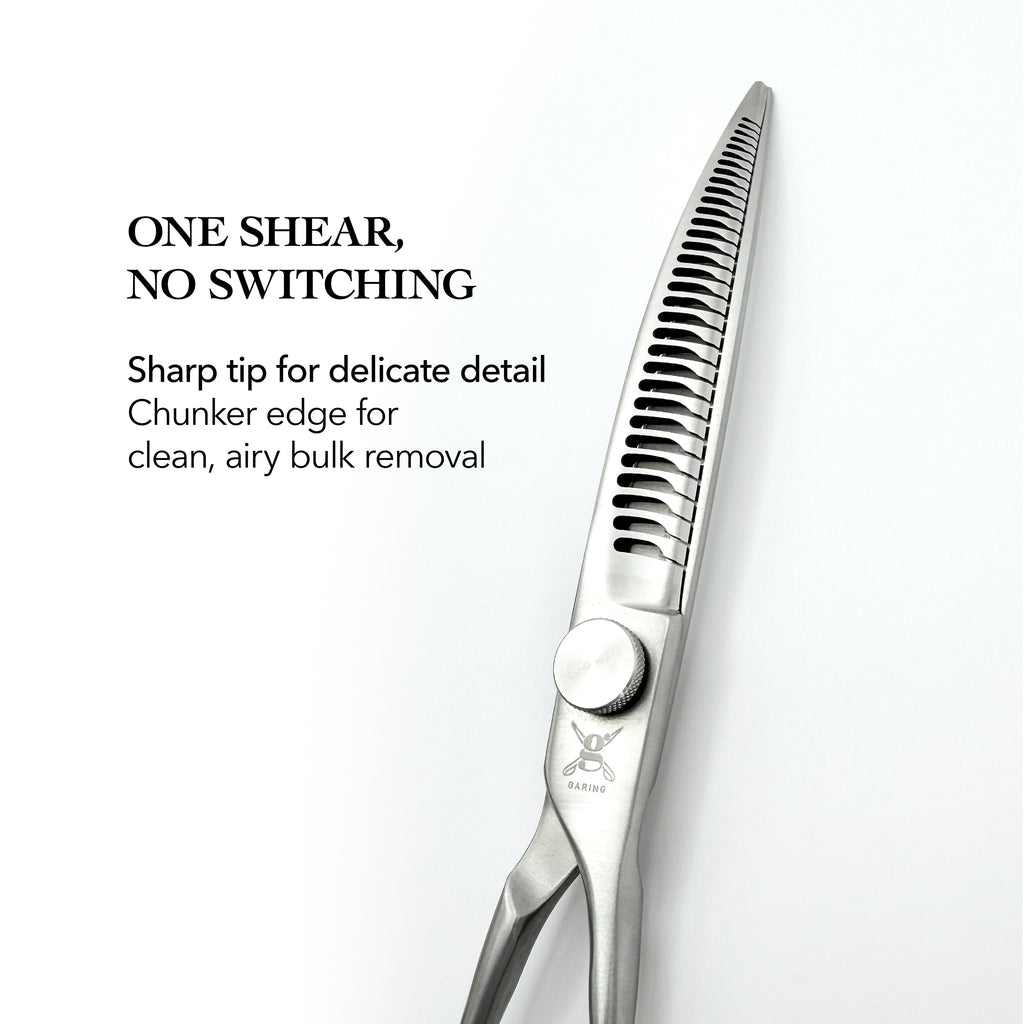 GARING 7.25” Curved Chunker Pet Grooming Shears 15°