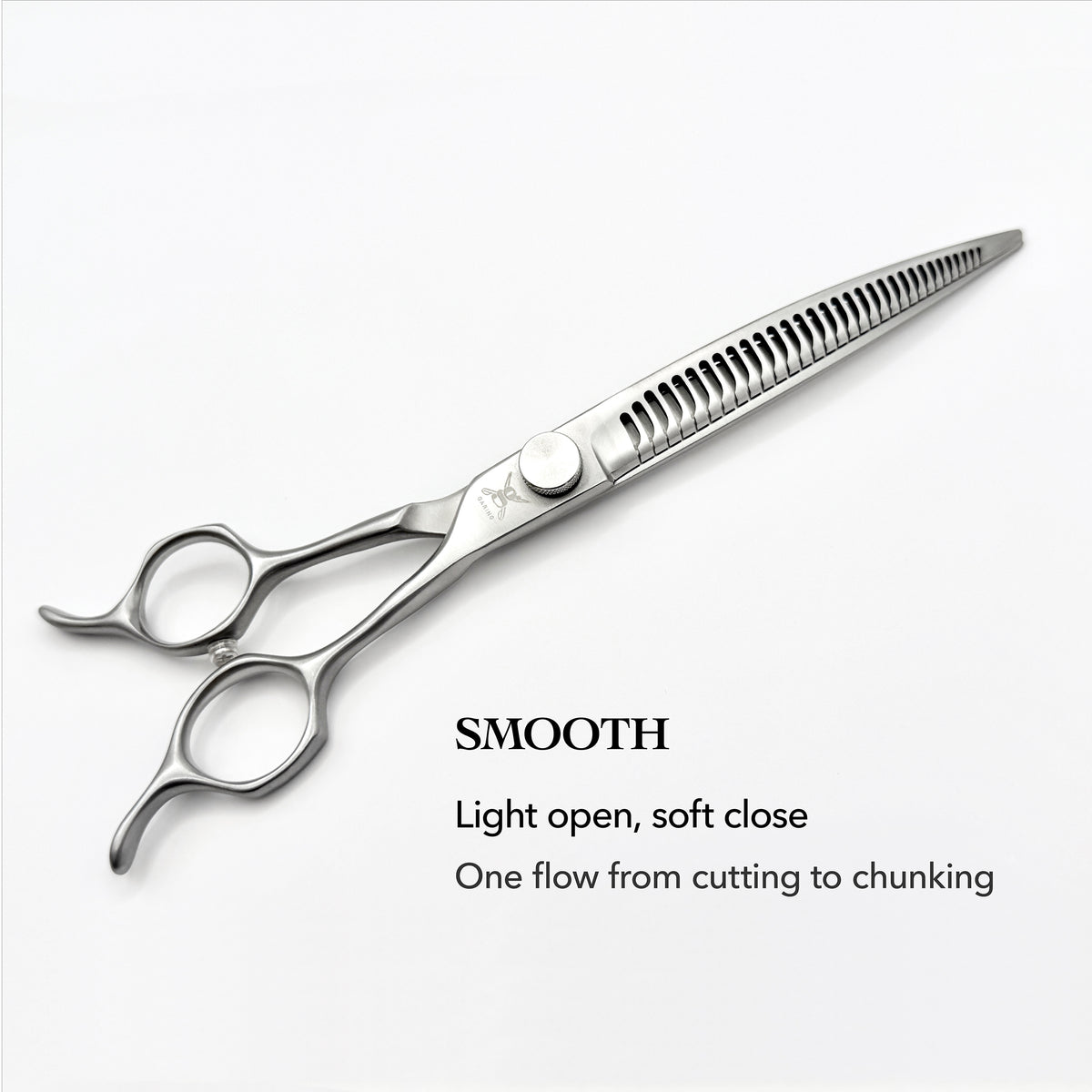 GARING 7.25” Curved Chunker Pet Grooming Shears 15°
