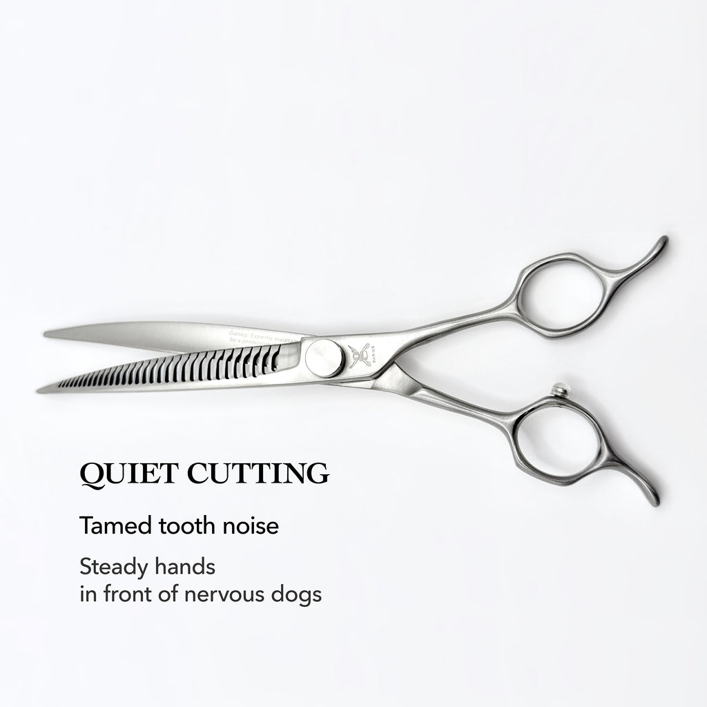 GARING 7.25” Curved Chunker Pet Grooming Shears 15°
