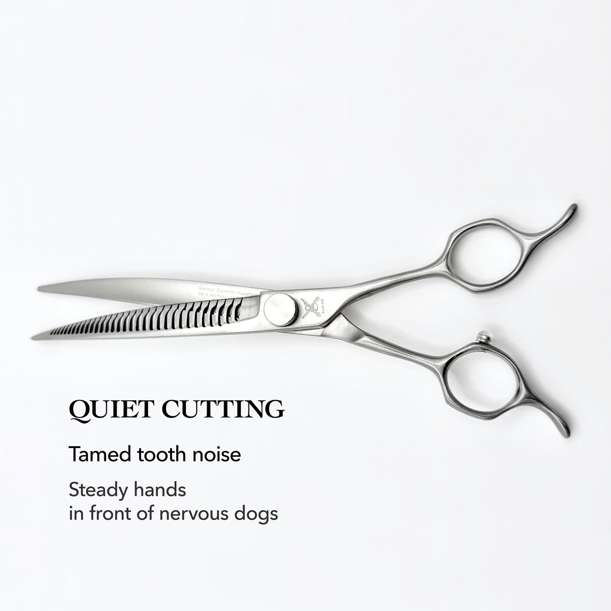 GARING 7.25” Curved Chunker Pet Grooming Shears 15°