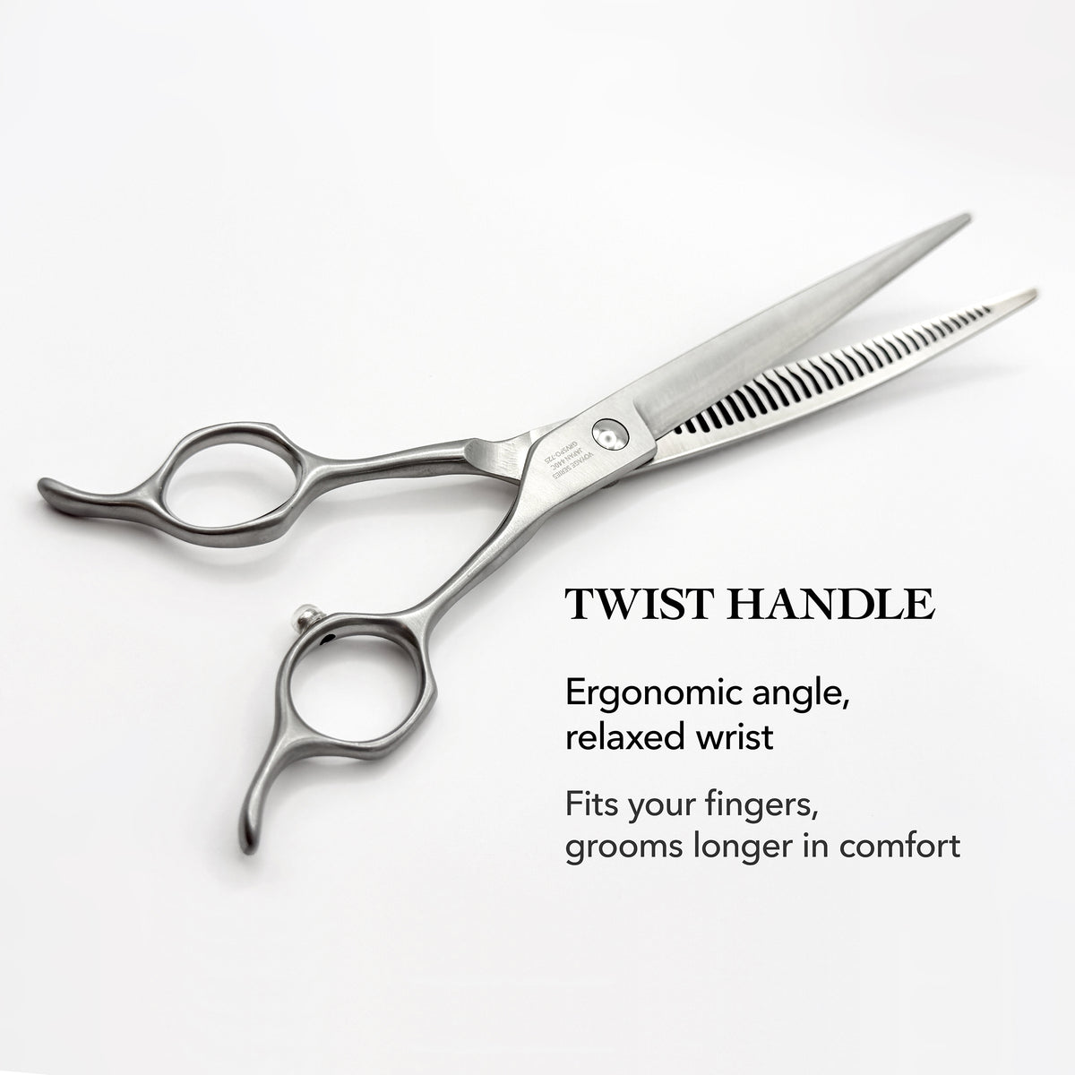 GARING 7.25” Curved Chunker Pet Grooming Shears 15°
